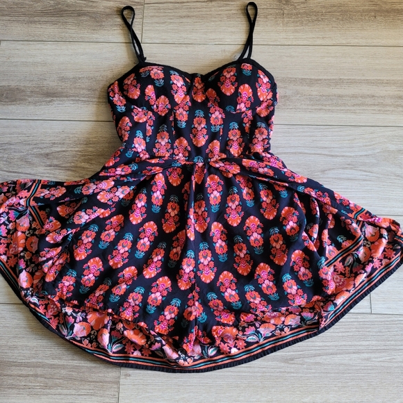 Band of Gypsies Intricate Fairycore Floral Pattern Romper with Skirt Draping XS - Picture 4 of 11